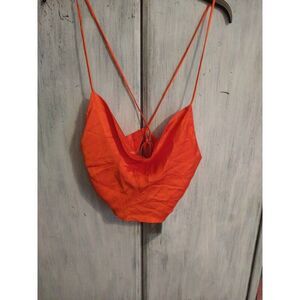 Zara criss cross large orange nwt top Boho Beachy Secy